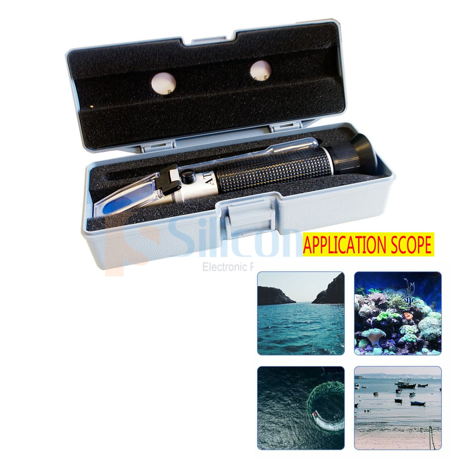 Salinity Refractometer Meter Water Reader Marine 0~10% Salt Aquarium Test Tester 3