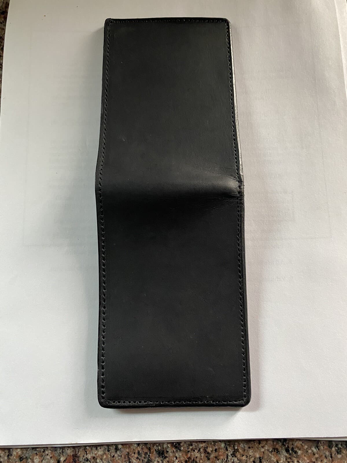 Leather Flat Badge Wallet 4