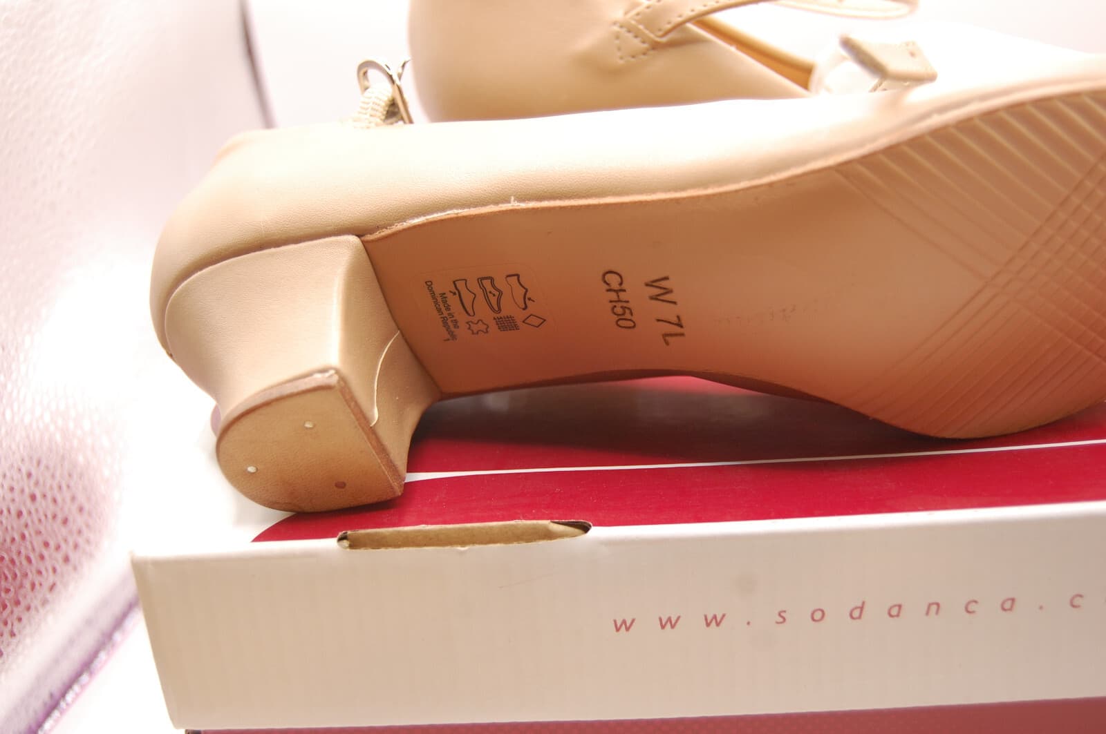 NIB So Danca Celine CH50 W 1.5" Heel Character Shoe Leather Sole 7 L W Wide 5