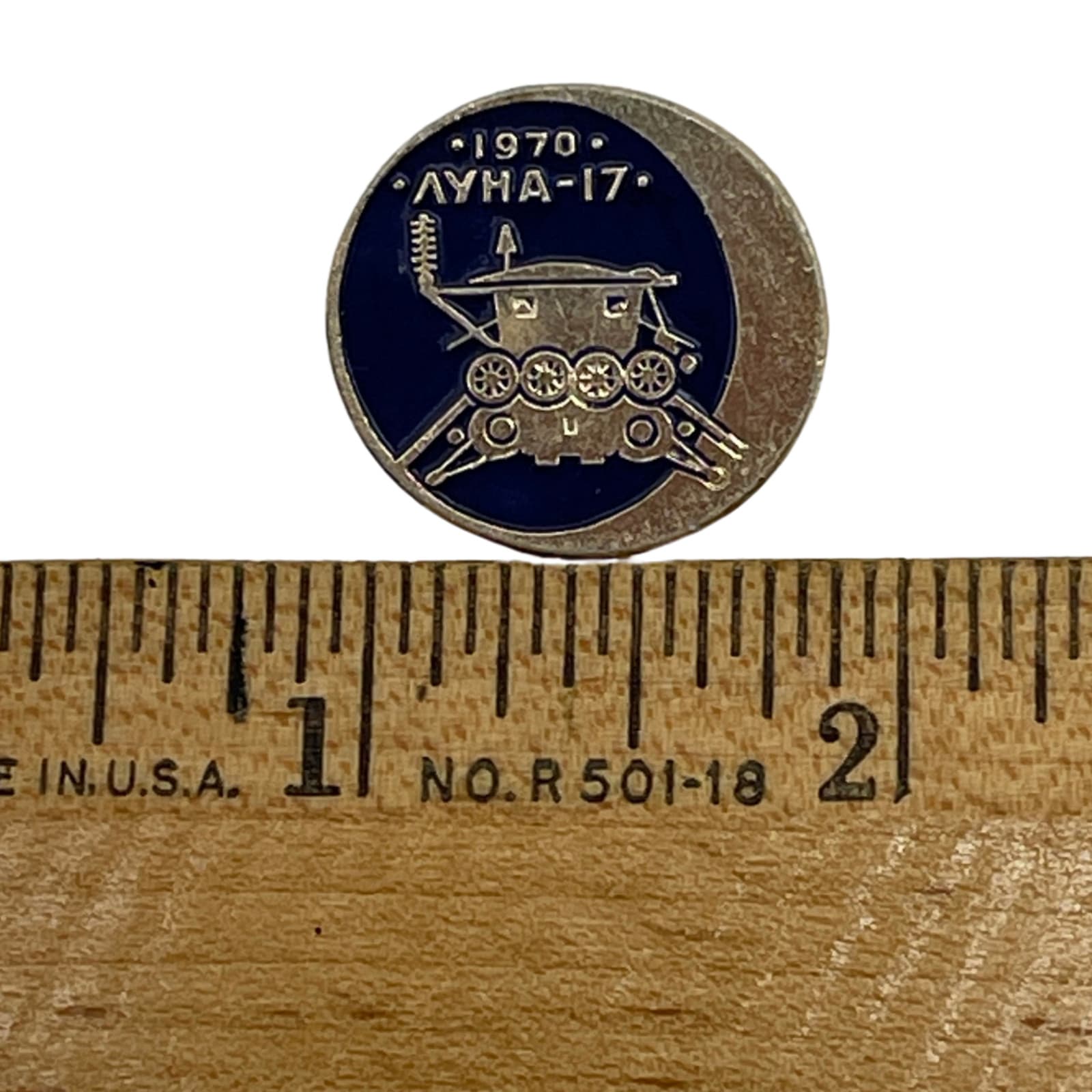 USSR 1970 Space Badge Pin Robotic Spacecraft Luna 16 Soviet Moon Programme 3