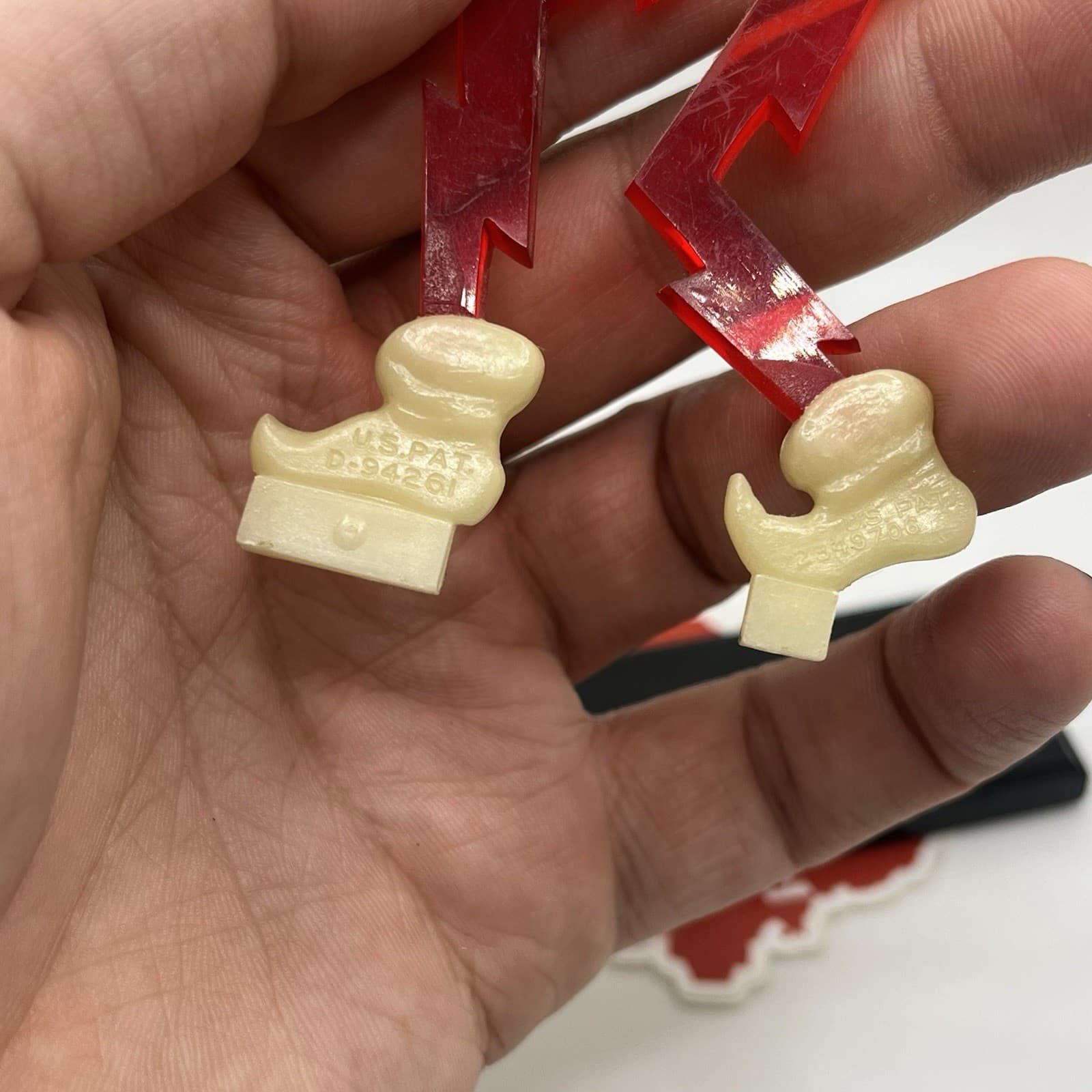 Vintage Reddy Kilowatt Translucent Plastic Figure + Stand 40s 50s Rare Display 5