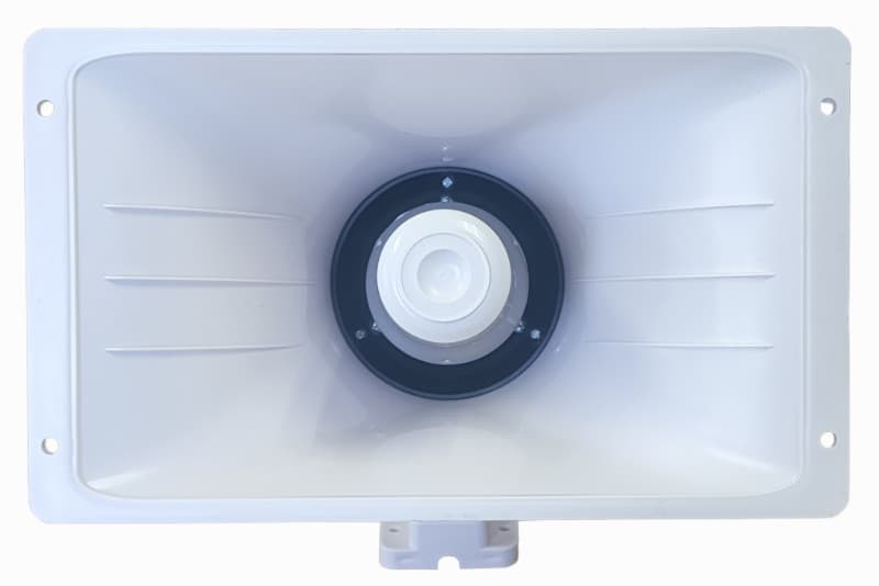 PA Power Horn Speaker 100 Watt Indoor Outdoor 100W w Hifi Stereo Audio Amplifier 6