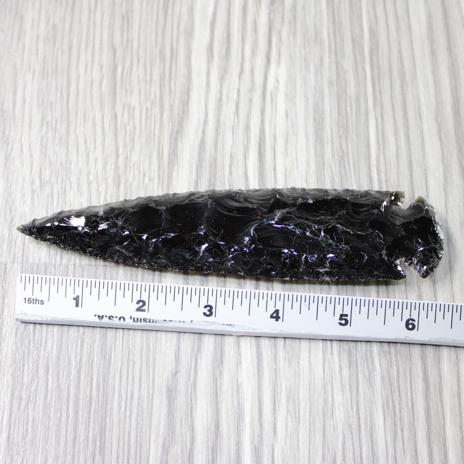 1 Obsidian Ornamental Spearhead  #9040 Arrowhead 2