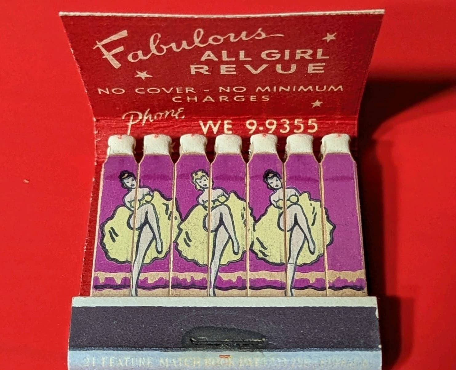 Full Length-Girlie Feature Matchbook from the CLUB TROCADERO/Chicago /Burlesque  4