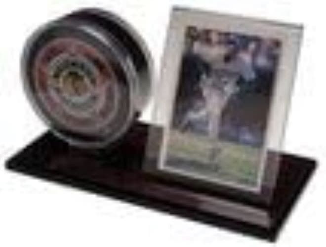DELUXE BLACK BASE HOCKEY PUCK & CARD DISPLAY CASE CSP Buy More & Save 3