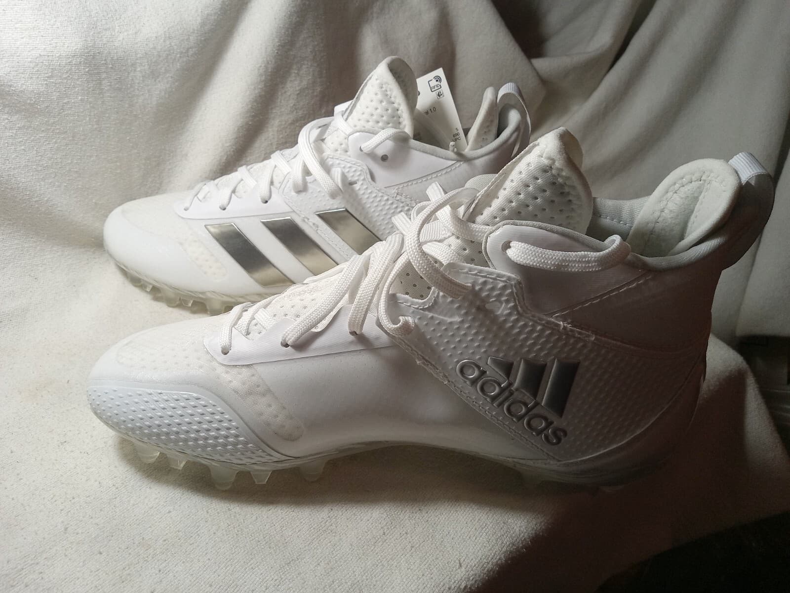 Adidas Adizero Natural 1.0 Lacrosse Football Cleats White Men's Size 8 (Y103) 2