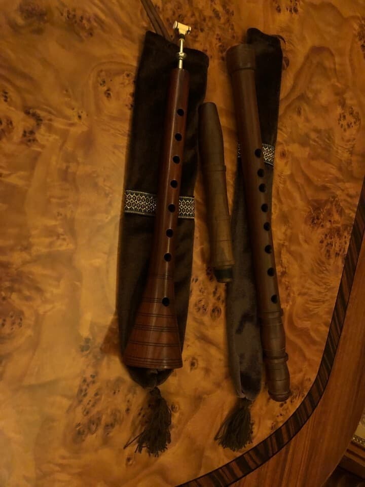 New.Handmade.Blue and Zurna, one cane for Zurna. As a gift: cases for them 4