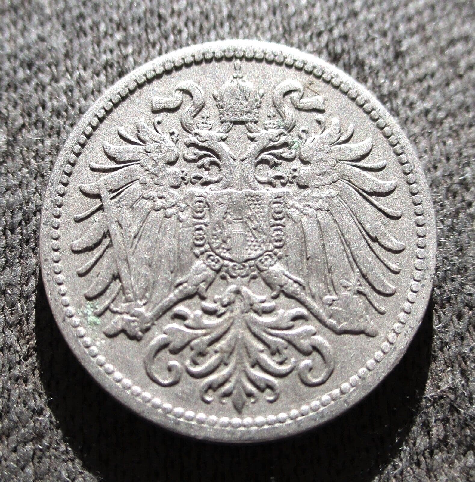 OLD COIN OF AUSTRIA-HUNGARY EMPIRE 10 HELLER 1894 FRANZ JOSEPH I 2