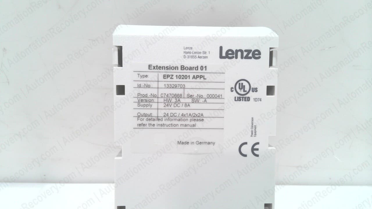 LENZE EPZ 10201 APPL, EXTENSION BOARD 01 #345178 4