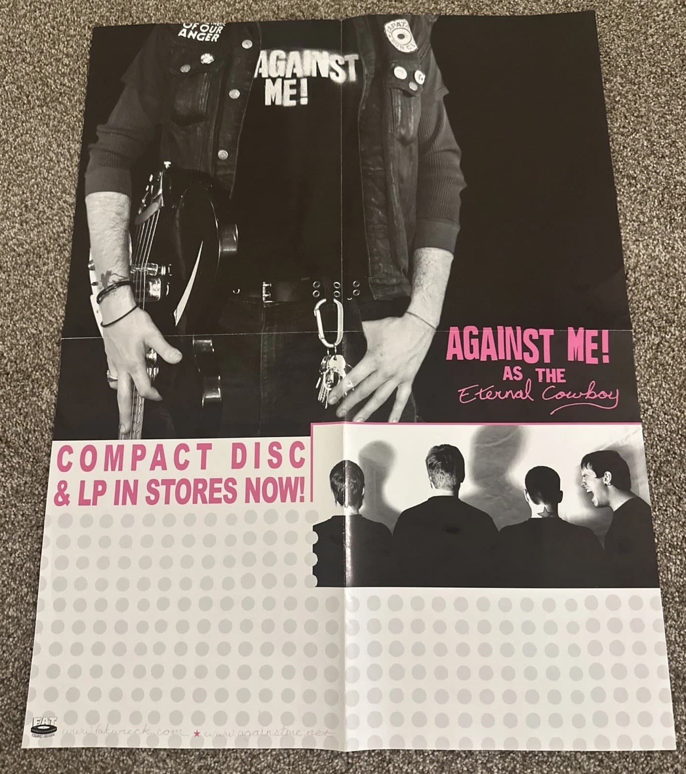 Against Me! 2004 Eternal Cowboy Fat Wreck Chords Poster Punk Band