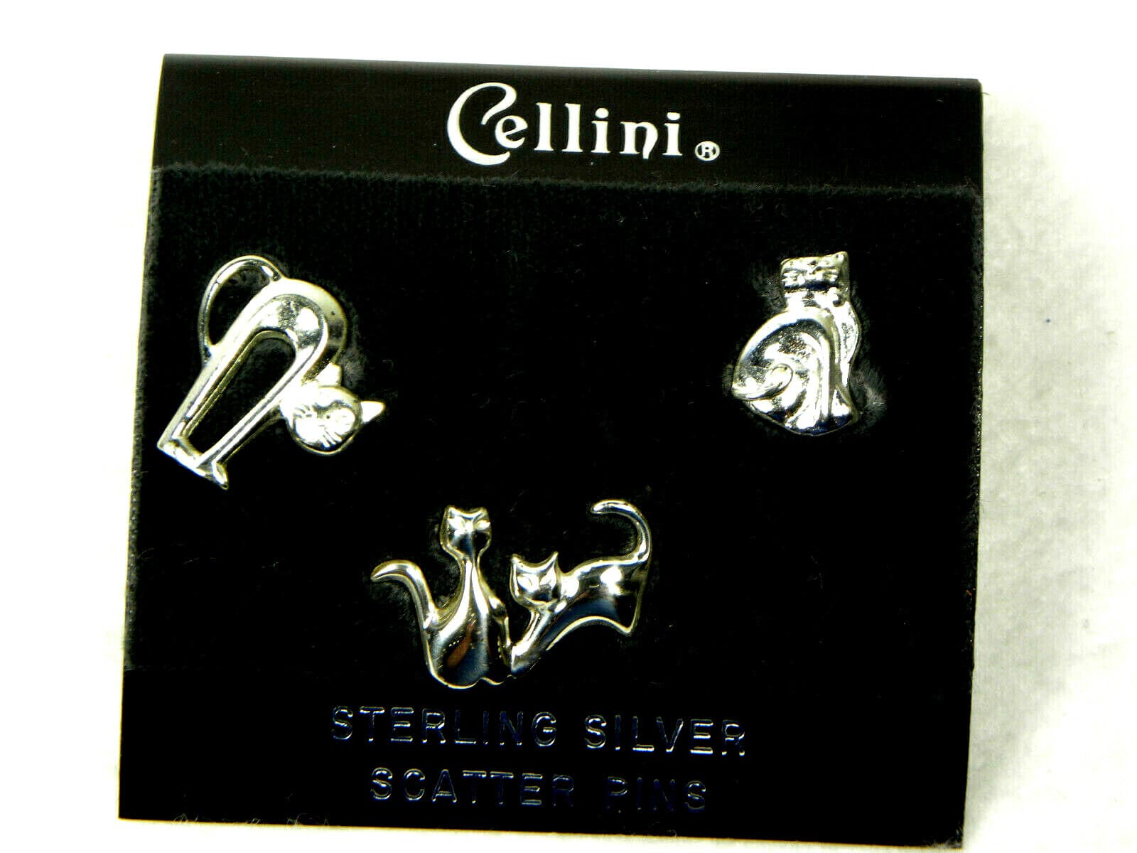 Cellini Sterling Silver Scatter Pins Cats 3