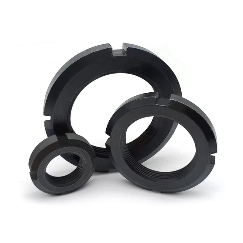 Round Slotted Locknut Retaining Nut Select M10 M12 M14 M18 M22 M25 M26 M27 etc. 2