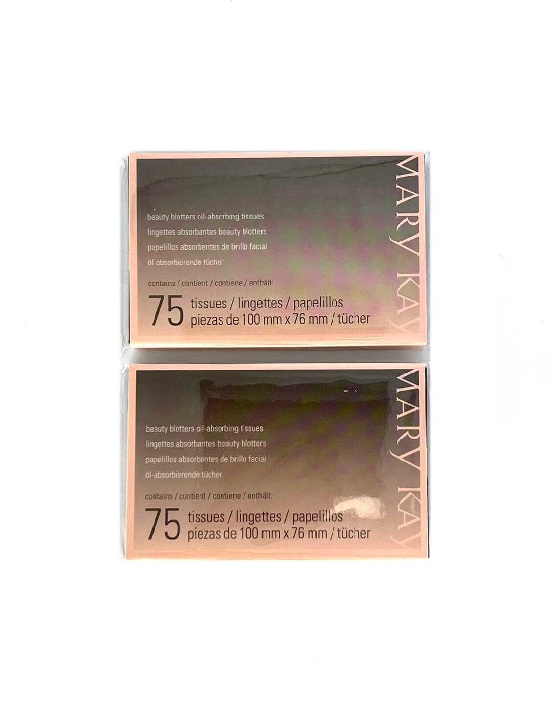 MARY KAY BEAUTY BLOTTERS OIL-ABSORBING TISSUES~150 TISSUES~2 PACKS OF 75 TISSUES