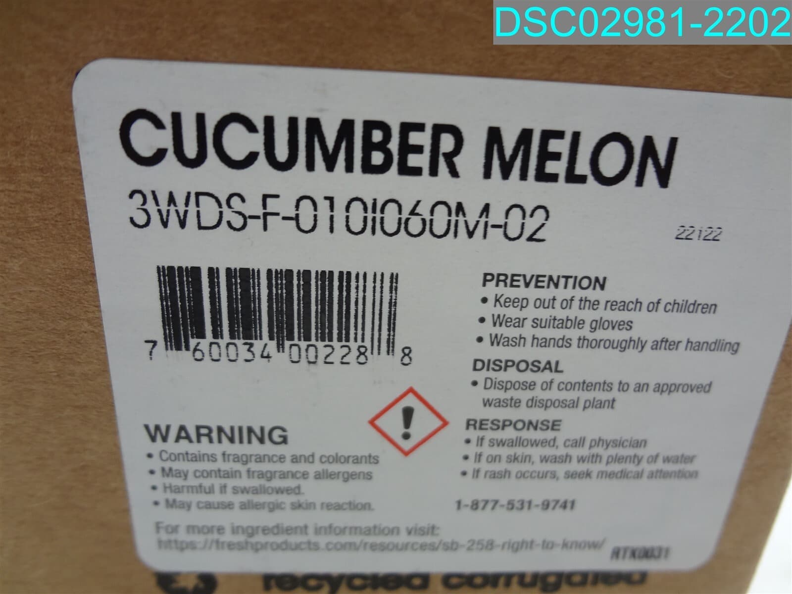 QTY=90: FRESH PRODUCTS Wave 3D Urinal Deodorizer Screen Green Cucumber Melon 3