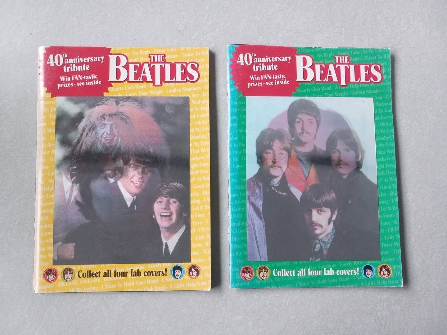 THE BEATLES 40th Anniversary Tribute Globe Special Digest Holograph Covers - 2