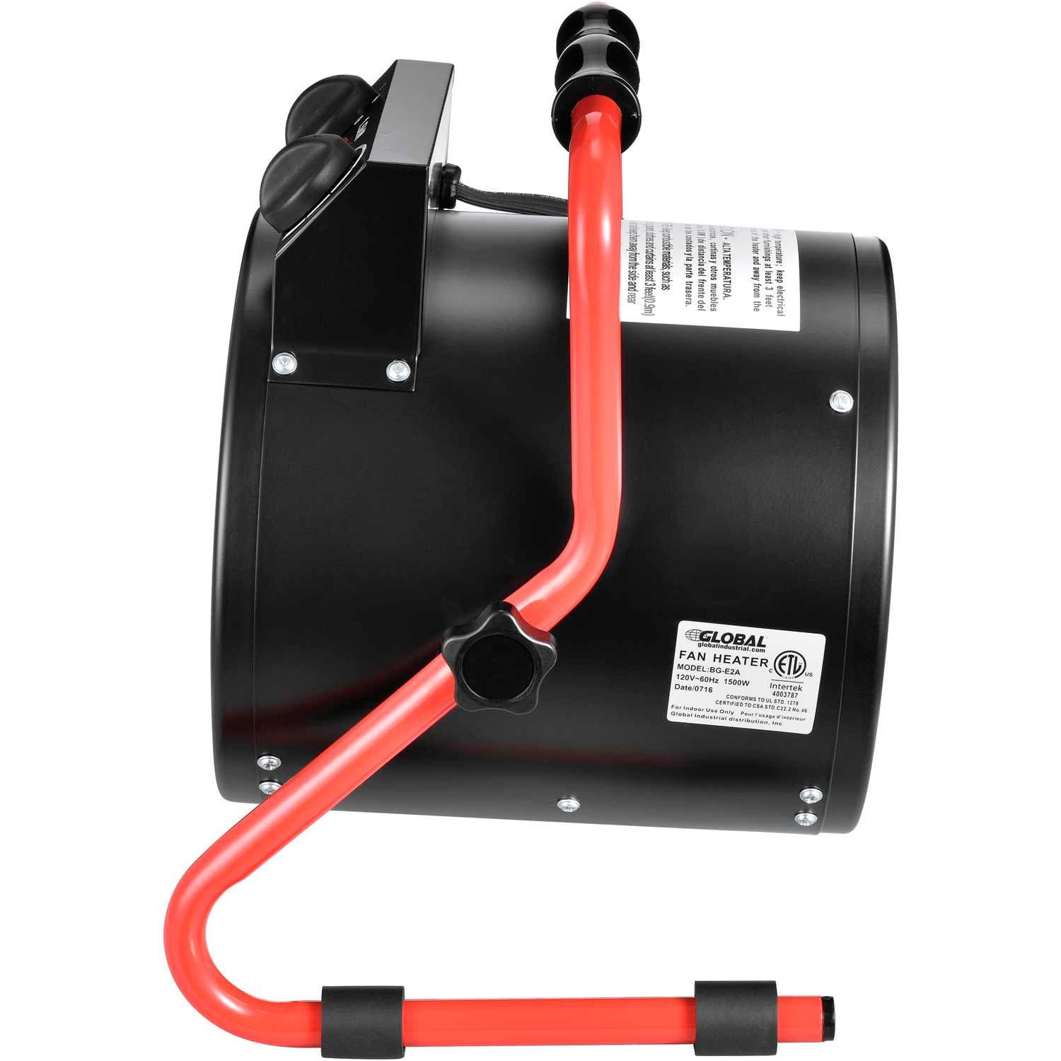 Portable Electric Space Heater With Thermostat 1500 watt 120v Red 2