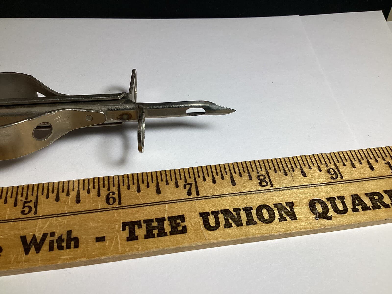 VINTAGE ALL METAL RUG HOOKING PUNCH TOOL  6