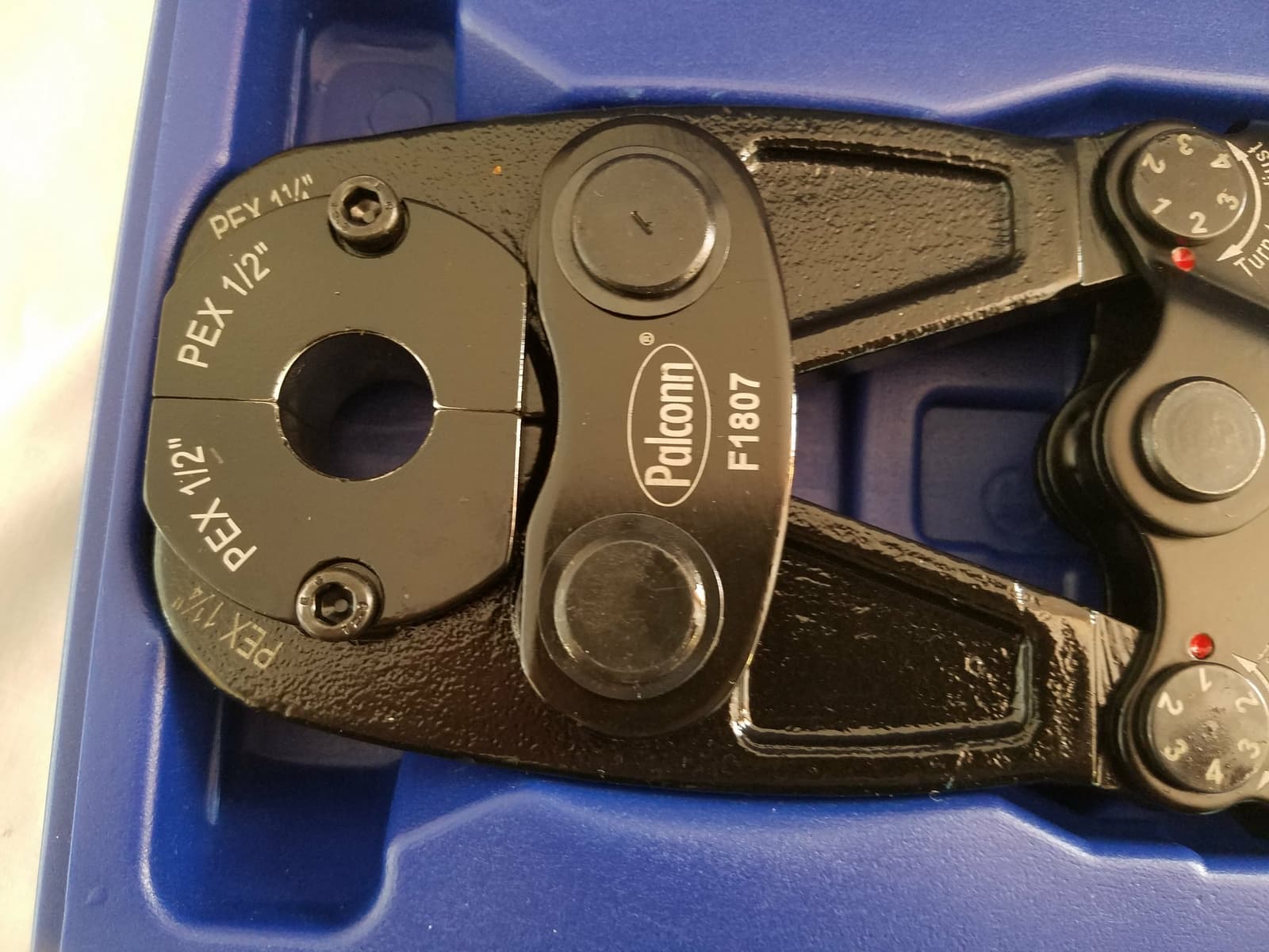 1 1/4" Pex crimp Multi-Tool with 1/2", 3/4", 1" Heads 5