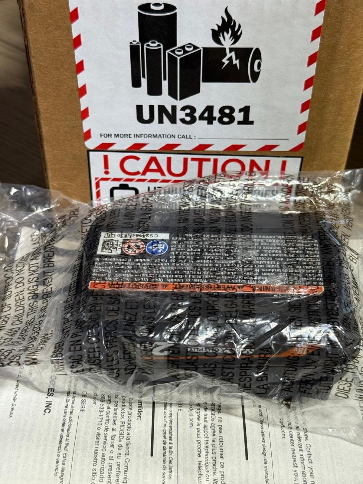 Ridgid 18V AC840020 - 18V 2.0 Ah MAX Output Lithium-Ion Battery 5