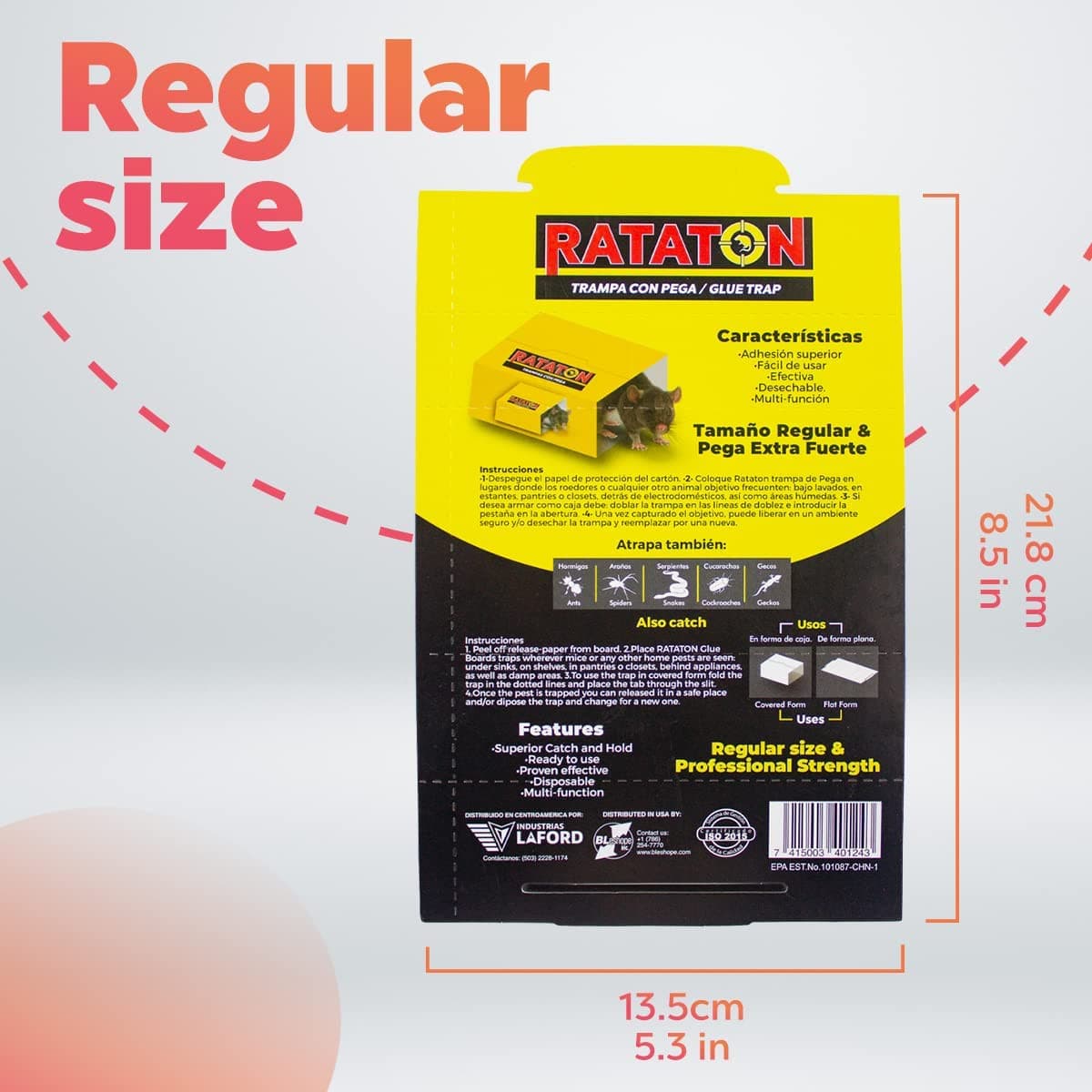 Non Toxic Peanut Butter Scented Glue Trap, 12 Pack - Mice, Insects, Spiders, Bug 5