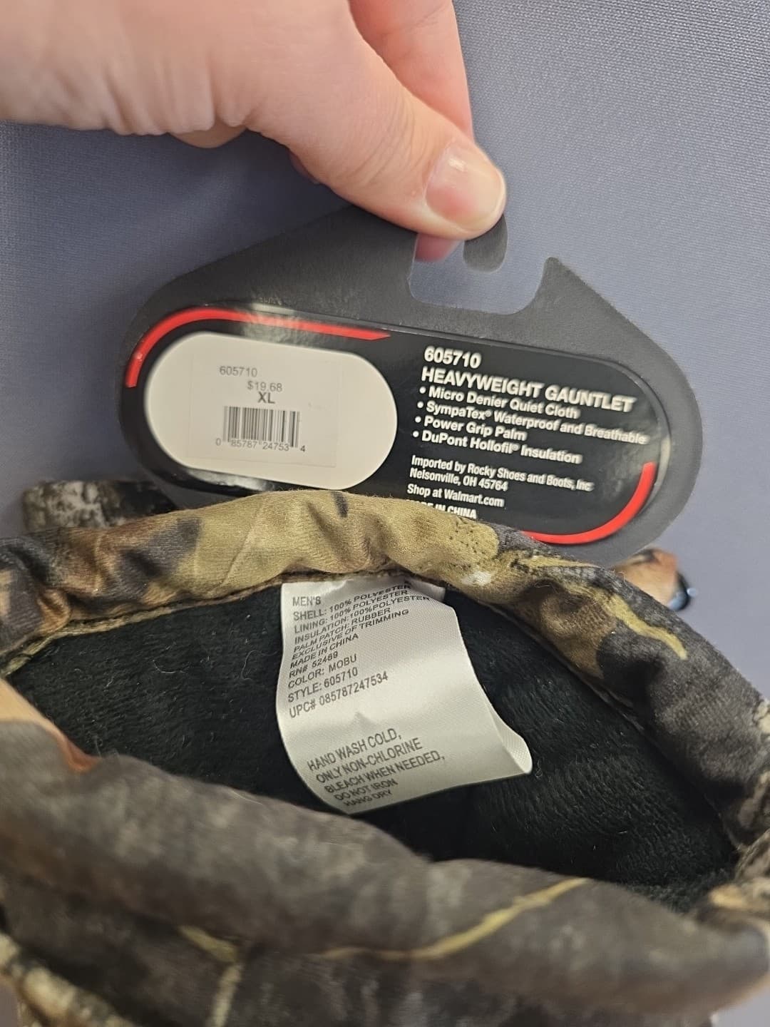 Rocky Outdoor Gear Heavyweight Gauntlet Waterproof Camo Gloves XL NWT Hunting  4