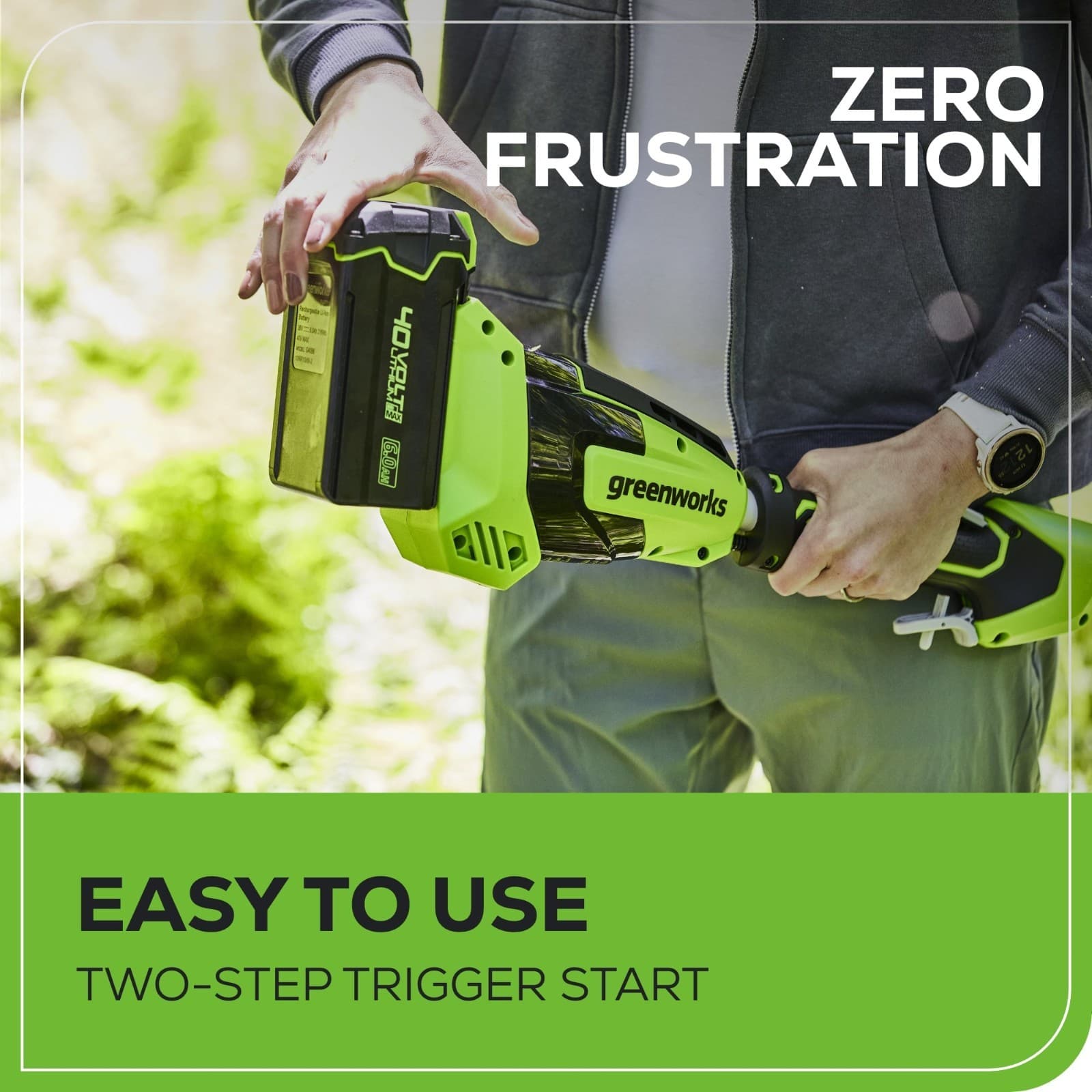 Greenworks 40V 8 inch Pole Saw (Max Reach 11Ft) with 2Ah Battery and 2A Charger 6