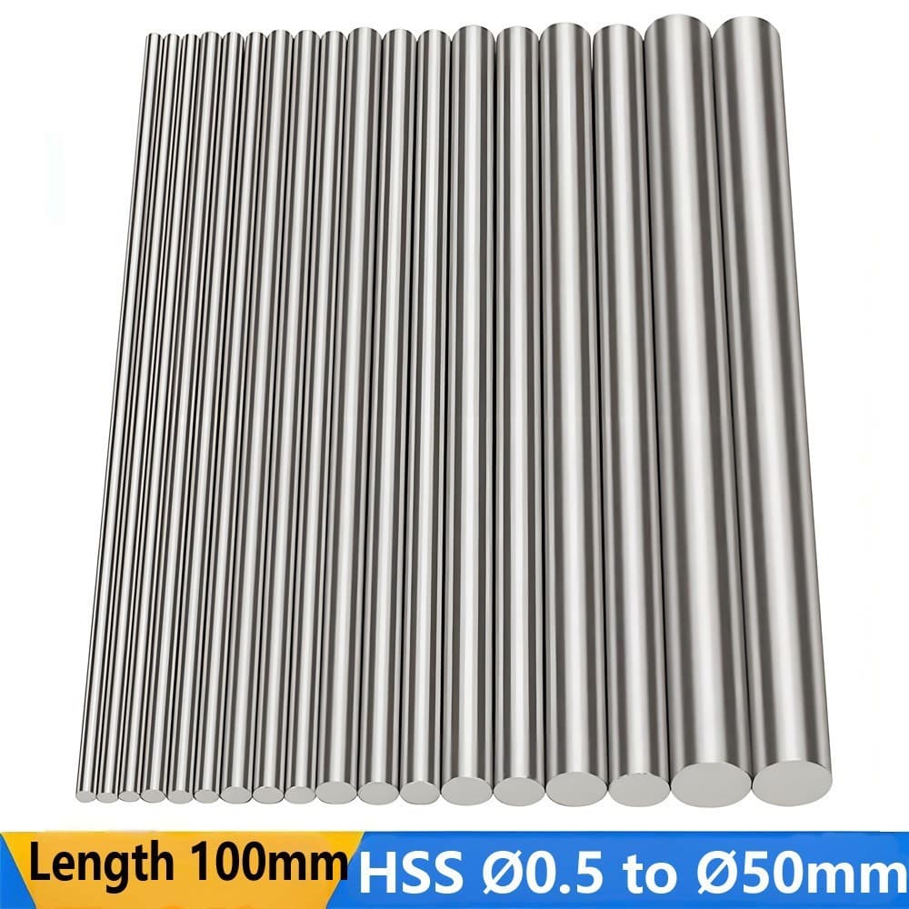 Length 100mm HSS High Speed Steel Rod Ø0.5 to Ø50mm Bright Round Bar Craft Model