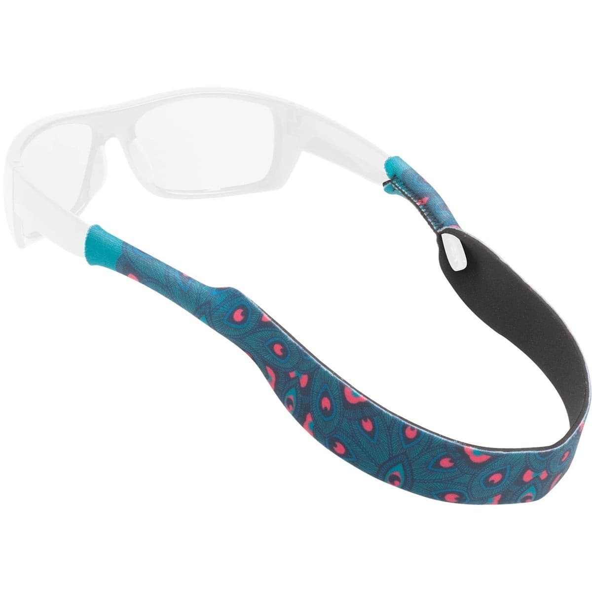 New - Chums - Neoprene Quick Dry Lightweight Eyewear Retainer - Green Peacock