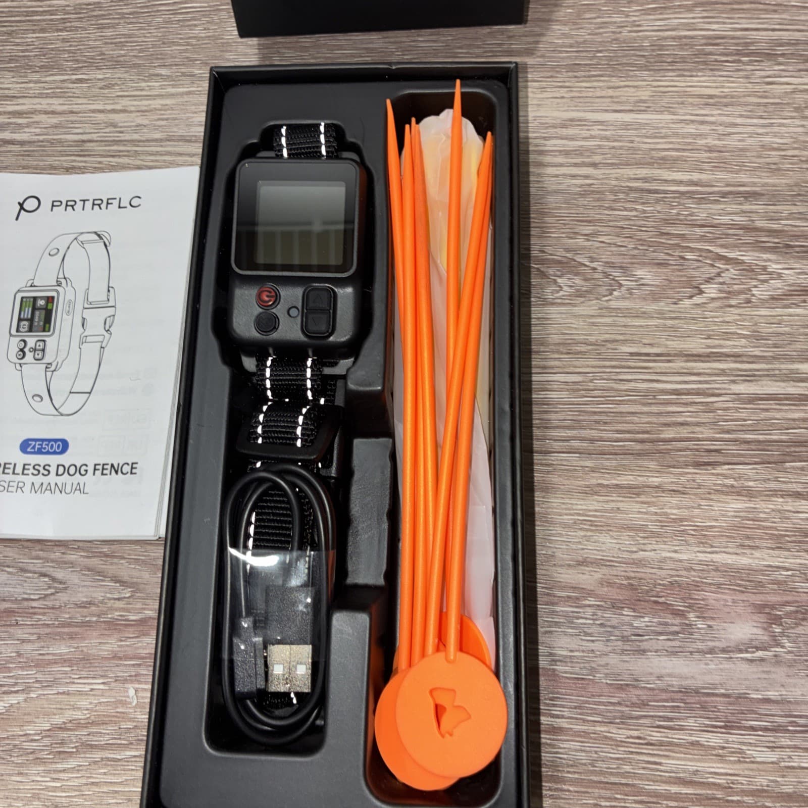 Wireless GPS Dog Fence System, 15-2000m, IPX7 Waterproof *MISSING PRONGS