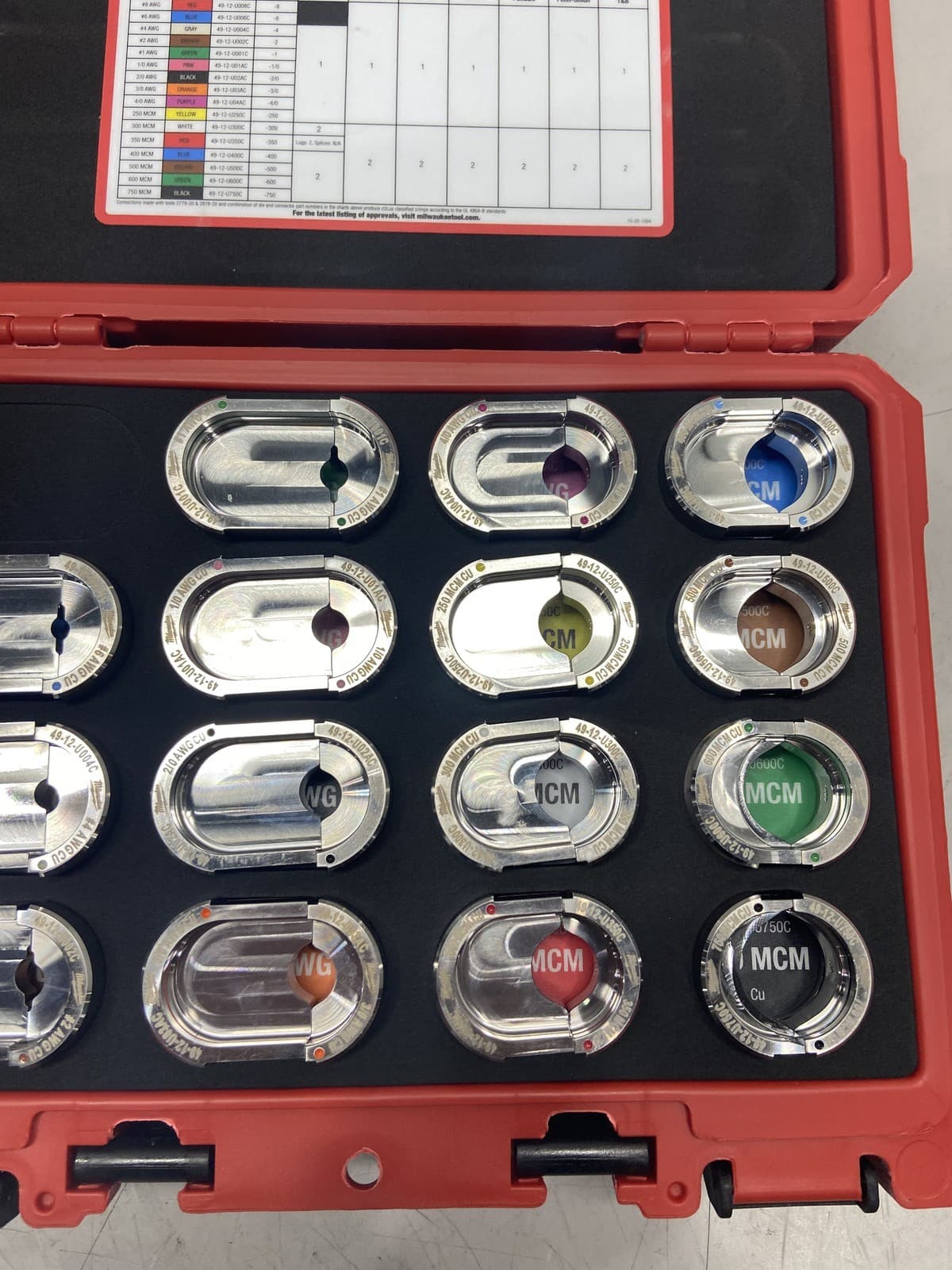 Milwaukee EXAC #6 750 MXM Copper 12T U-Style Die Kit-49-12-KITC 4