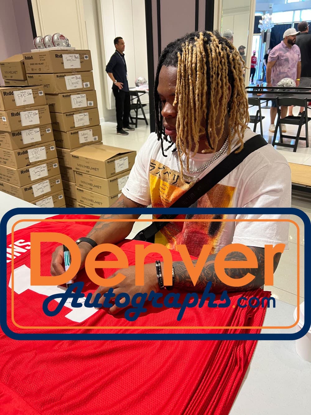 Quinshon Judkins Autographed College Style XL Red Jersey Beckett Witness 50079 5