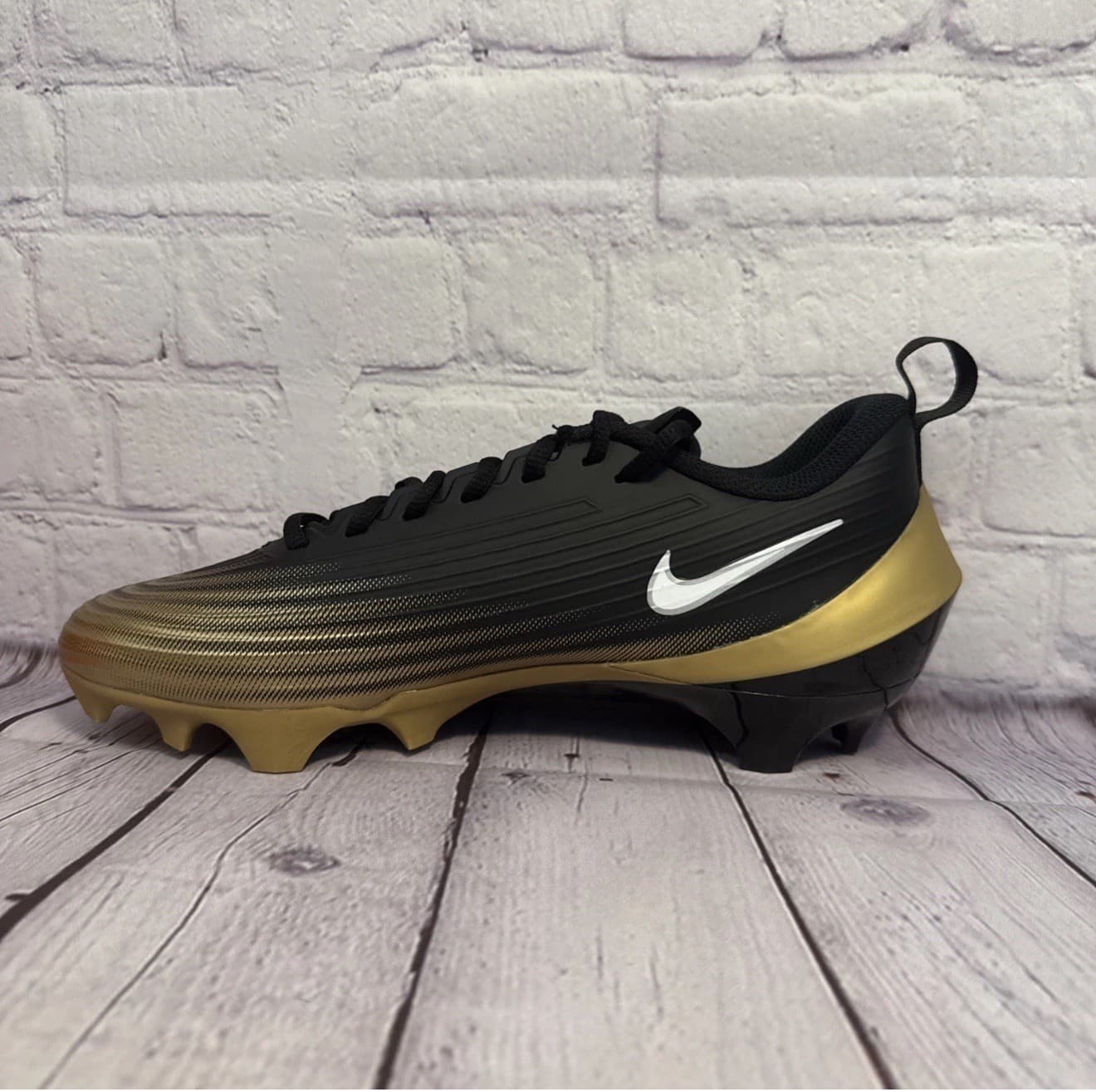 Nike Vapor Speed 3 Black Gold Football Cleats FB3303-003 Men’s Size 8.5 NEW 3
