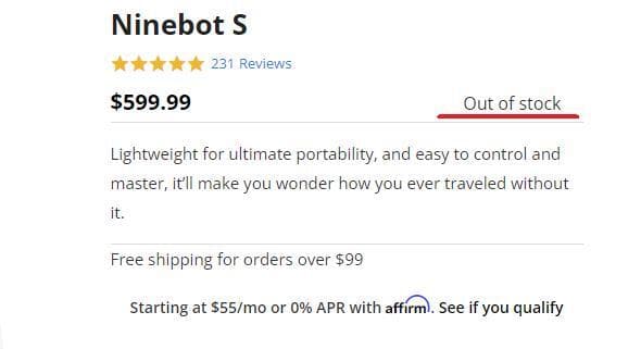 USED Segway Ninebot S Smart Self-Balancing Electric (BLACK) 3