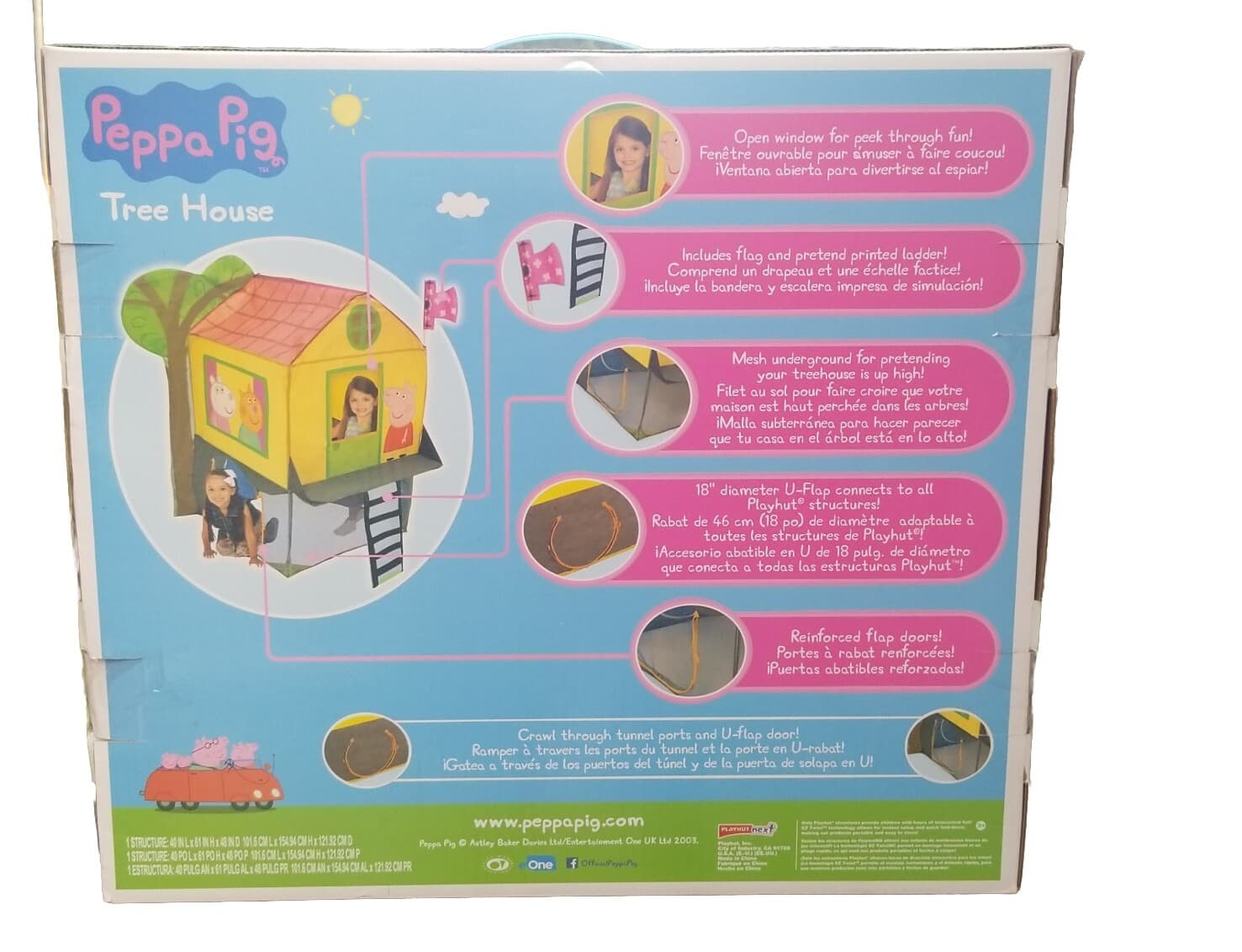 Peppa Pig Tree house Jumbo 61 Inch Kids Toddler Tent POP-UP playhouse - New! 2
