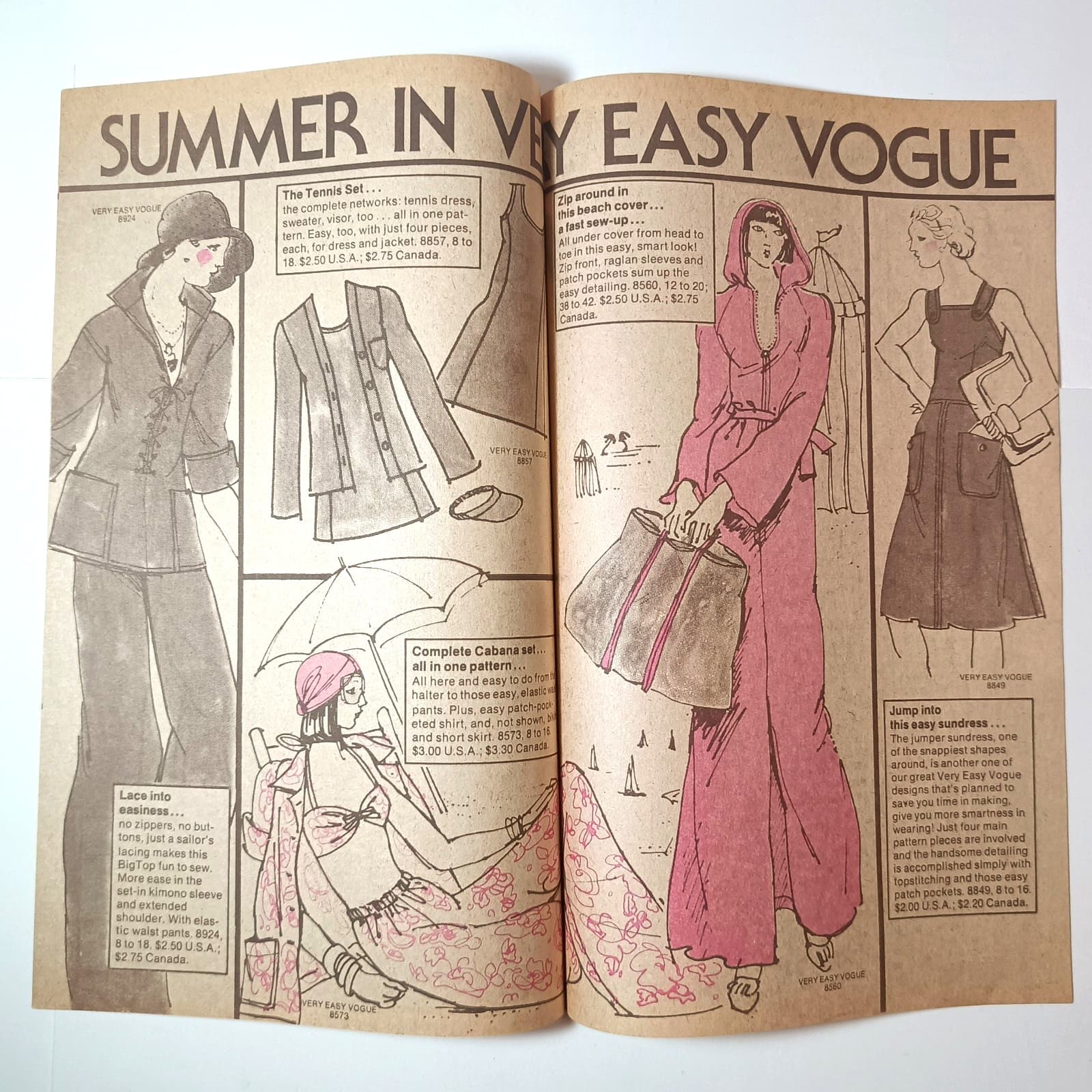 Vogue Very Easy Patterns August 1974 newsletter 1970s fashion 3