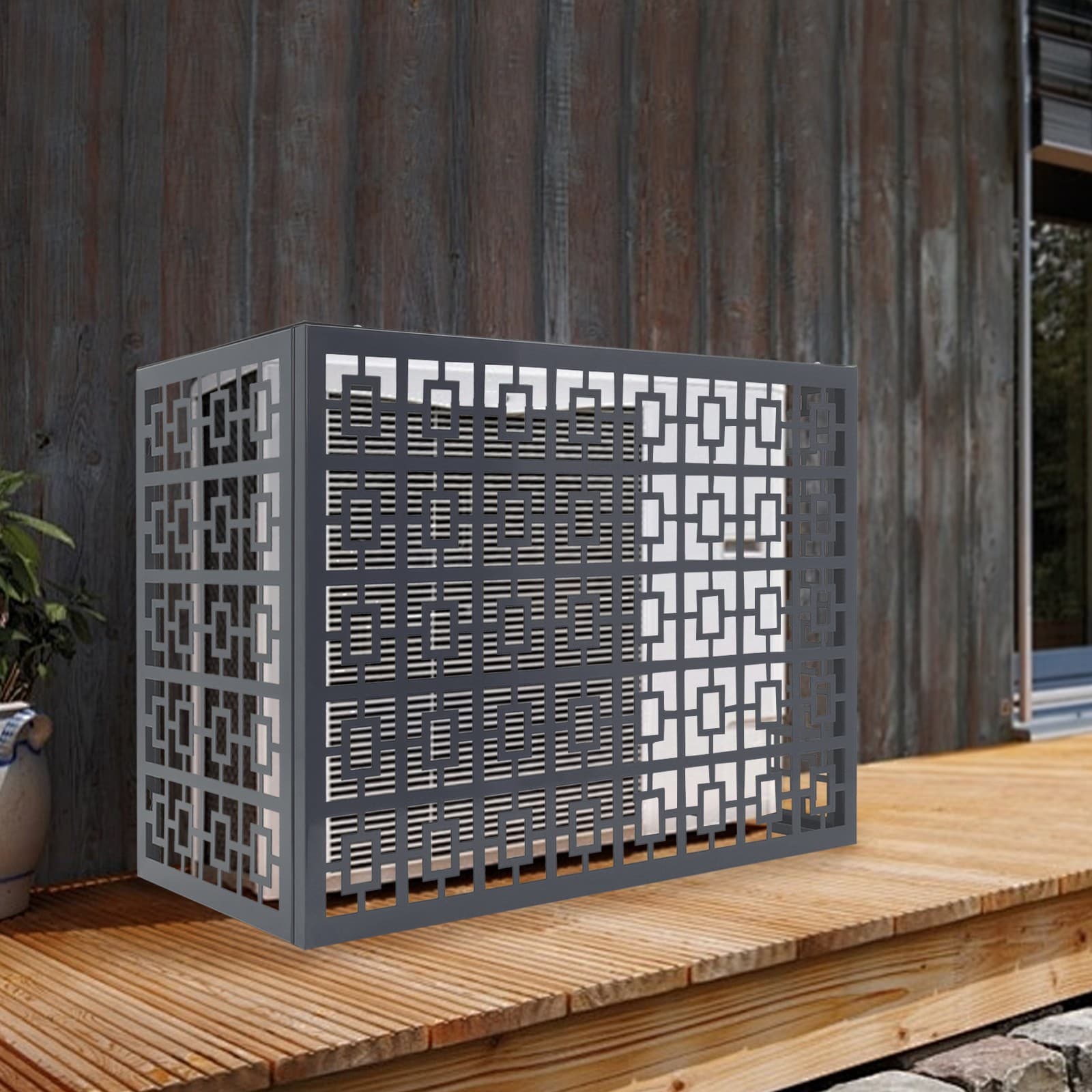 Air Conditioner Fence Rectangular Privacy Fence Cover for A/C Conditioning Unit 5