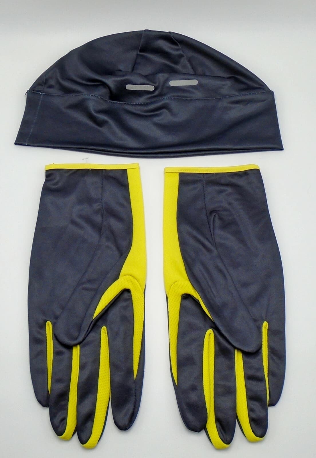 Nike Hat and Gloves Set Men's L/XL Dri-Fit Running Gridiron/Bright Citron/Silver 5