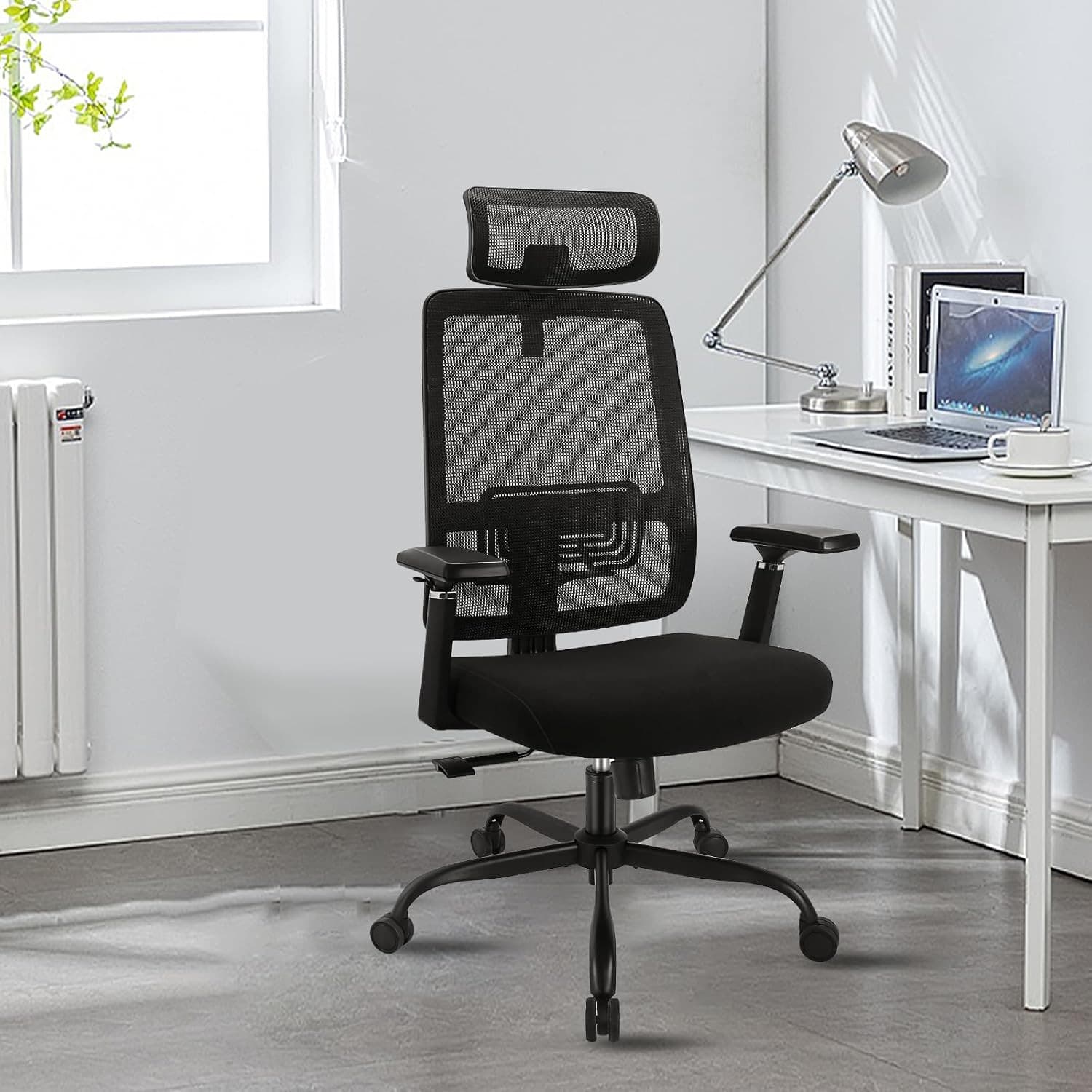 Ergonomic Office Chair with Adjustable Lumbar Support, Mesh Back & Headrest 2