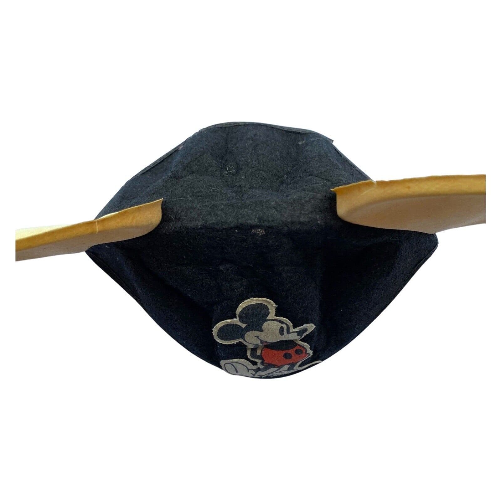WALT DISNEY Vintage Mickey Mouse Ears Hat - B&W Cap w/ Patch 4