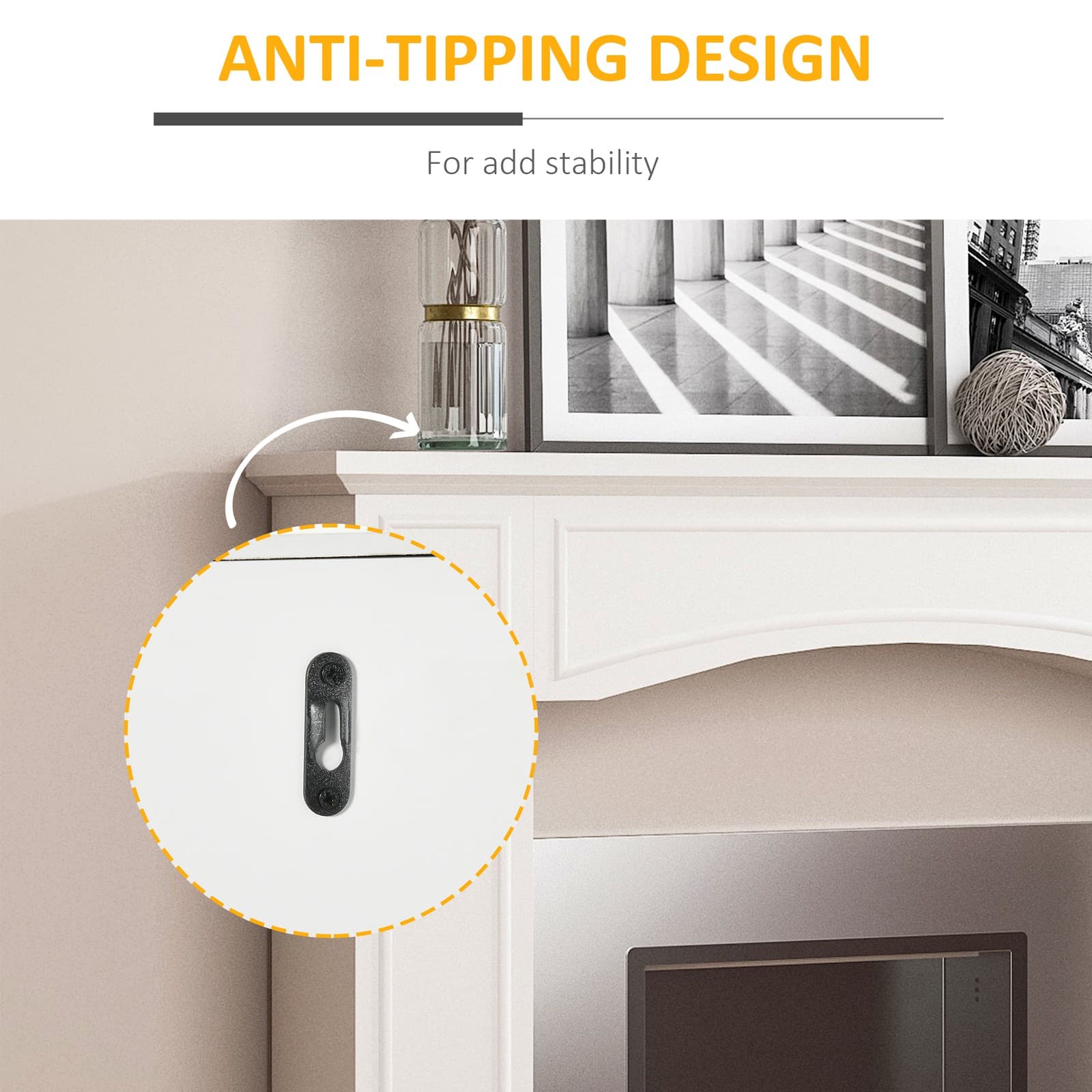 Modern Fireplace Mantel, Surround Mantels for Fireplace with Pattern 6