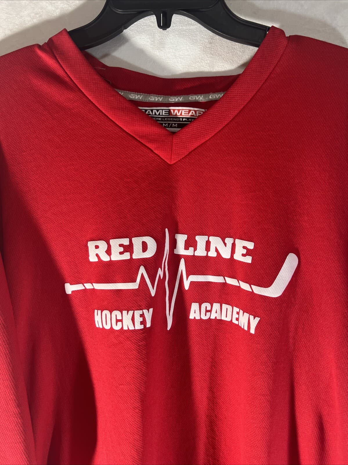 Red Line Hockey Academy Adult Size Hockey Jersey Skate zone Size Medium Red 3