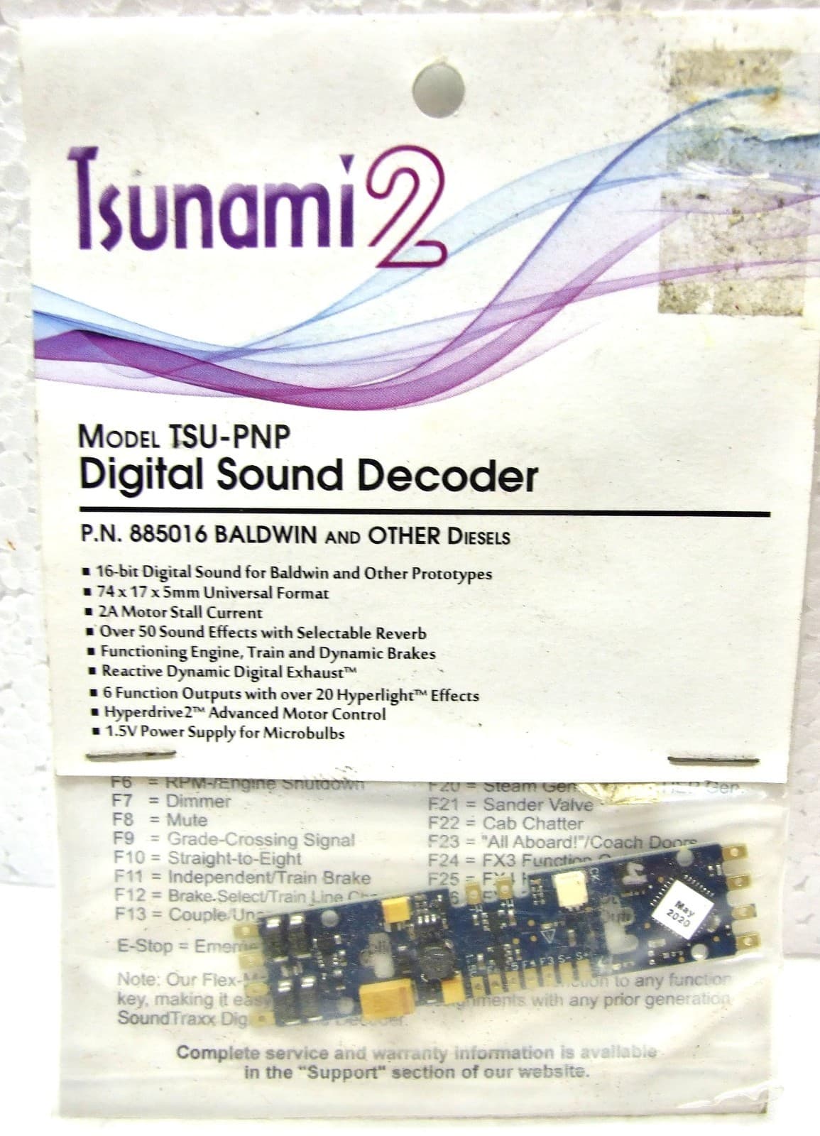 Soundtraxx 885016 Tsunami Digital Sound Decoder Model TSU-PNP for Baldwin-Others