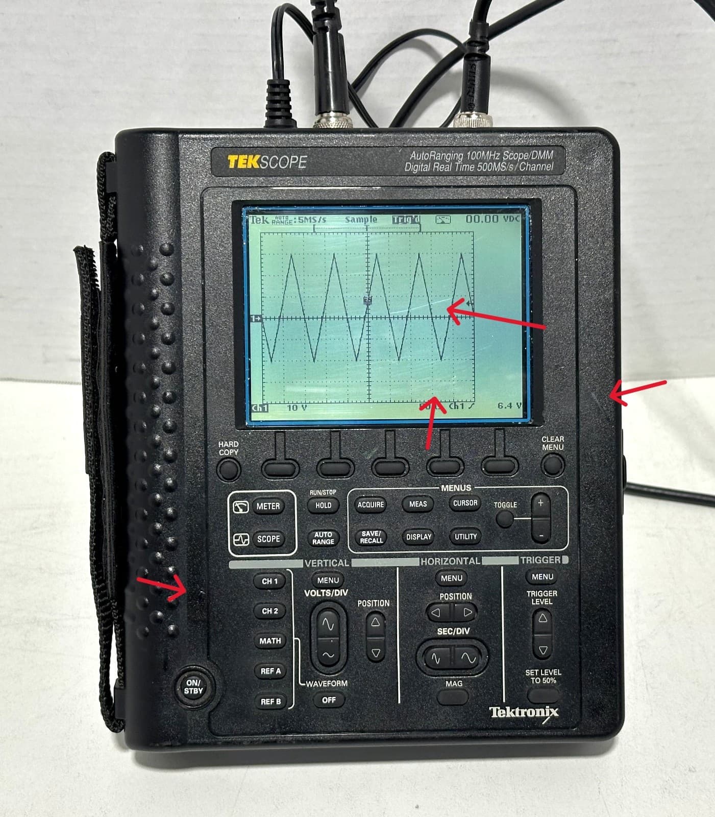 Tektronix TekScope THS720 AutoRanging 100MHz Scope/DMM Portable Oscilloscope 4