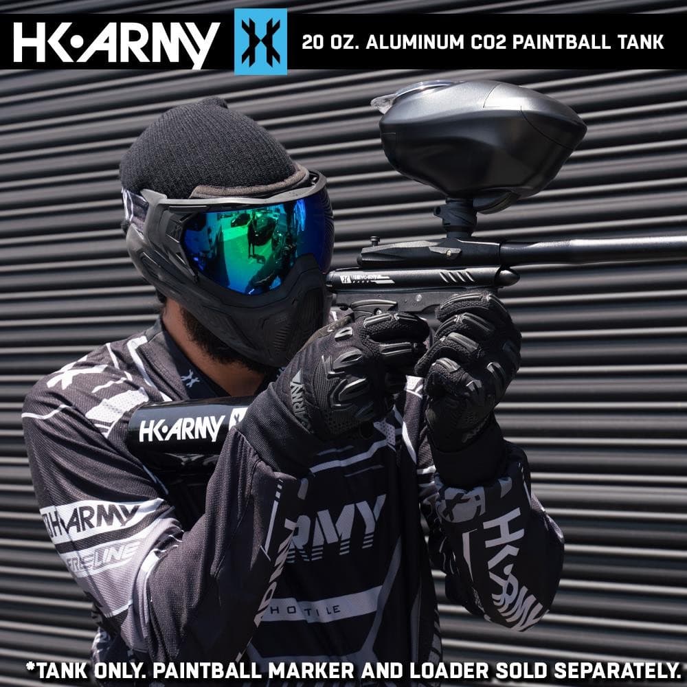 CLEARANCE HK Army 20oz Aluminum CO2 Paintball Tank - Black - 2024 Hydro 3