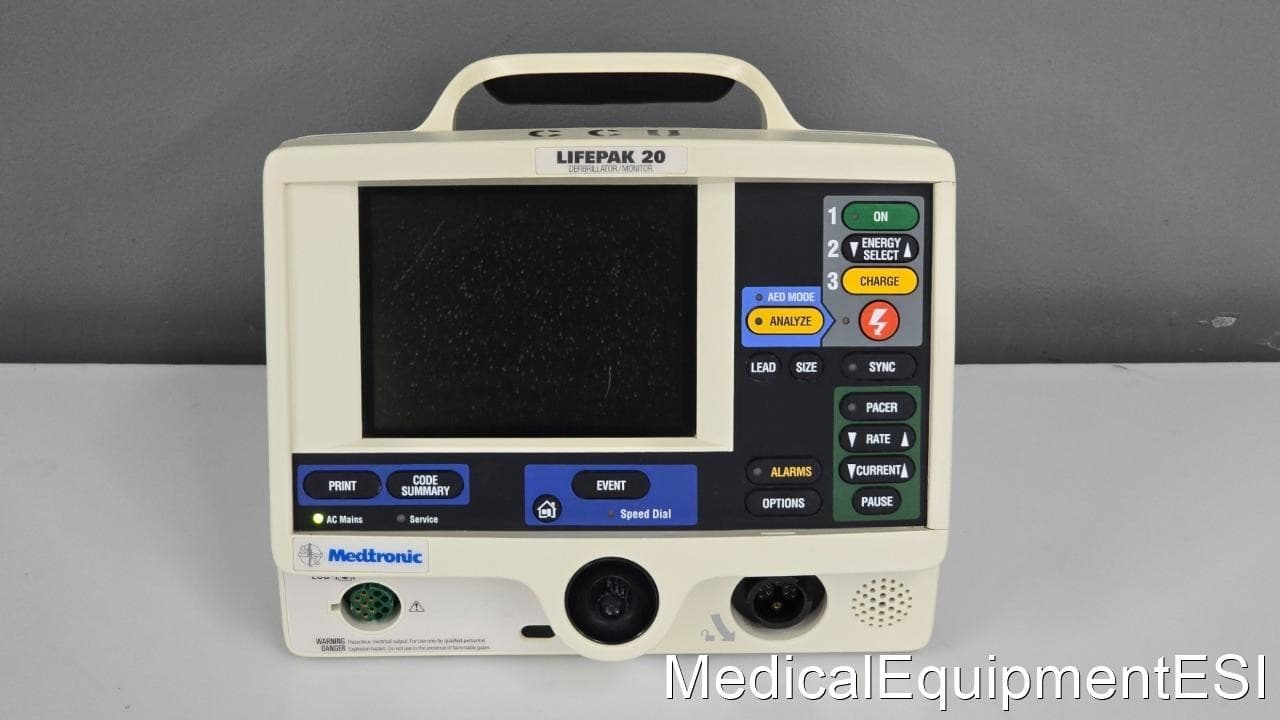 Physio Control Lifepak 20 Biphasic 3 Lead ECG Pacing Analyze 4