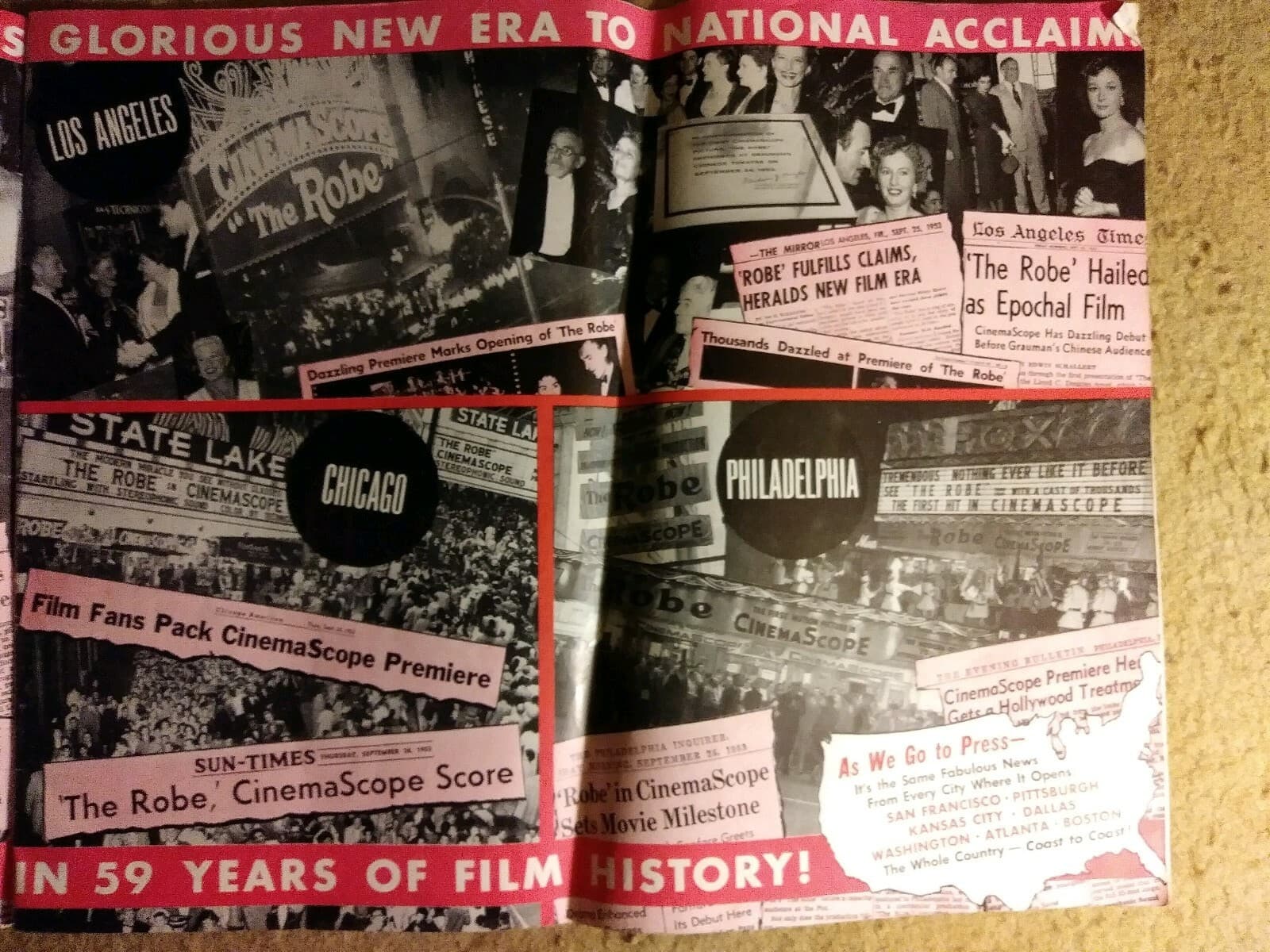 20th Century Fox campaign book "The Robe" Golden Age of Hollywood 2