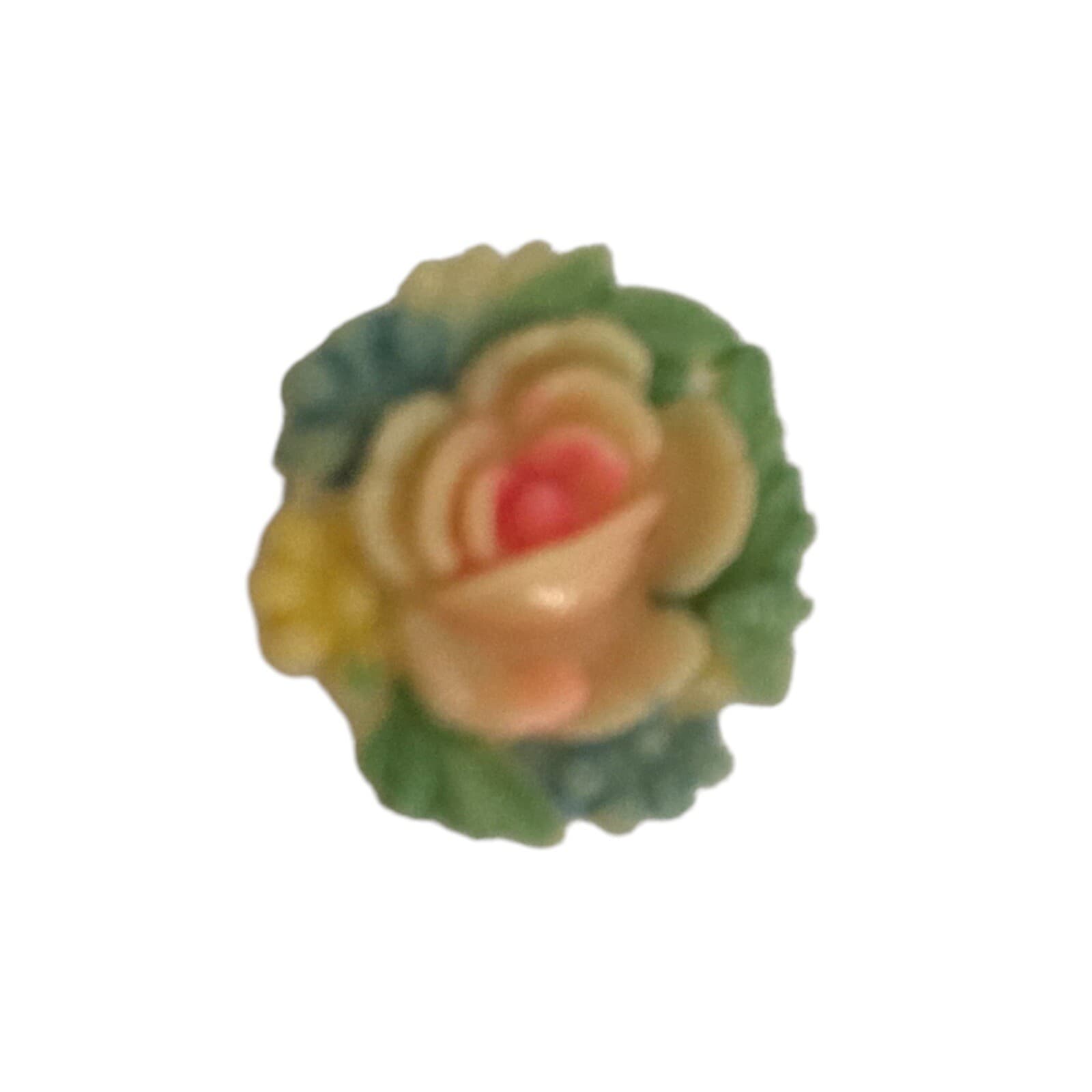 Small Vintage Celluloid Button Flower 5/8"