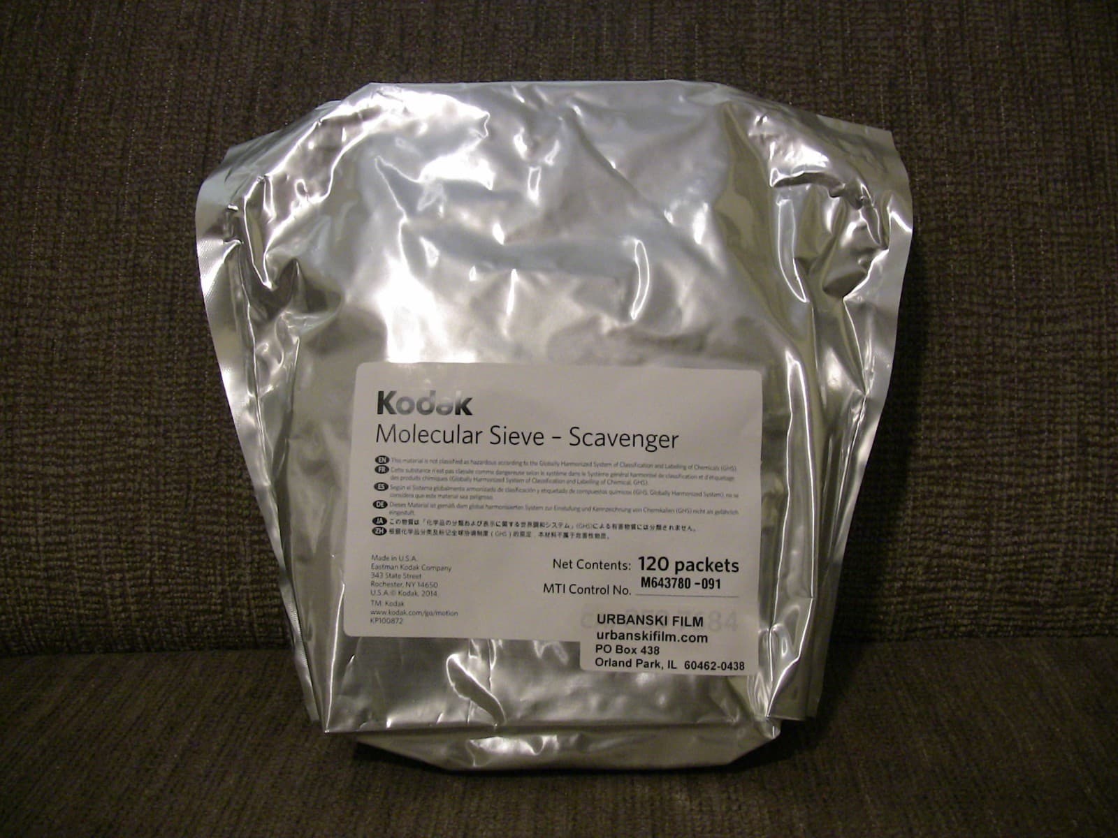 MOLECULAR SIEVES for FILM CANS-PREVENT VINEGAR SYNDROME 2