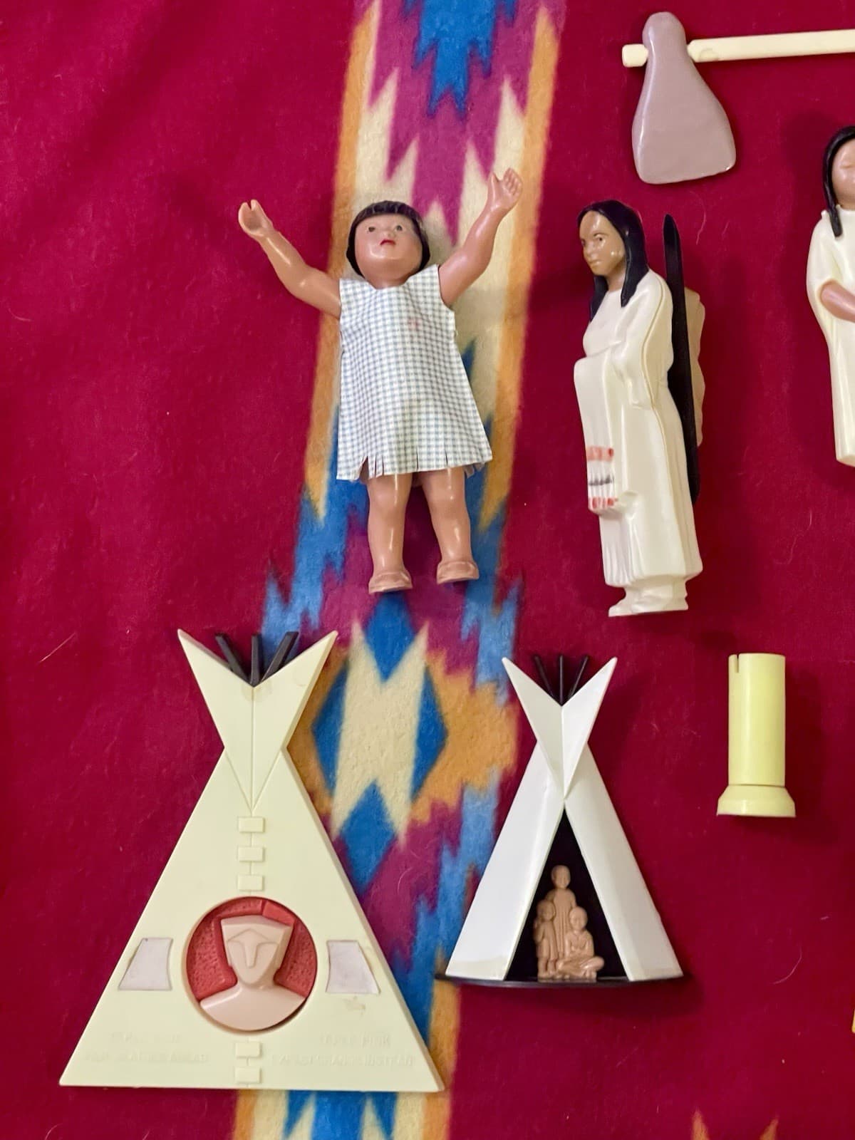 VTG St Labre Indian School Plastic Toy Collectibles Blanket Lot Ashland Montana 2