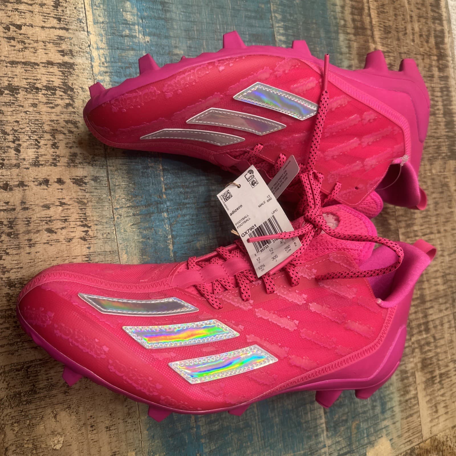 Adidas Adizero 'Big Mood' Football Cleats Pink GX7901 Men Size 12.5 5